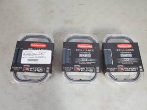 3 New Rubbermaid Brilliance Storage Containers with Lids