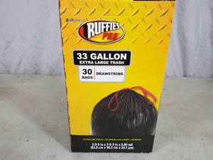 New Box of 33 Gallon Extra Large Trash Bags