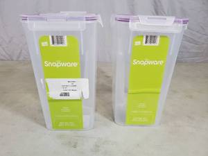 2 New Large Corelle Snapware Containers