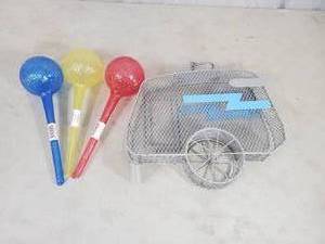 Metal Camper Bird Feeder and 3 New Plastic Plant Waterers
