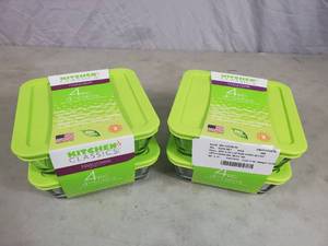 2 New Sets of Kitchen Classics Glass Food Storage