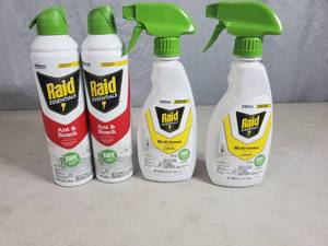 4 New Bottles of Raid Essentials - Safe around children and pets