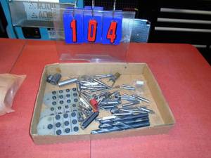 Flat of machinsit tools with center drills, transfer punches & milling bits. As shown.