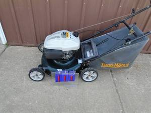 Yard Machine 139cc ohv rear bagger mower. Tested & works. As shown.