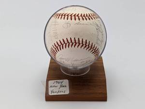 lot 37 image: Rare 1964 New York Yankees Team Signed Baseball Mickey Mantle, Roger Maris, Yogi Berra, and More