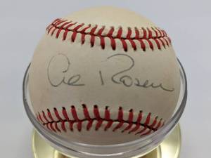 lot 47 image: Al Rosen Hand-Signed Baseball with Display