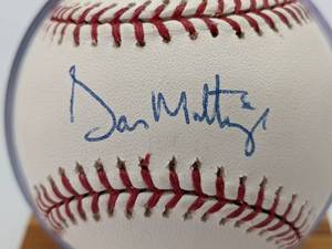 lot 48 image: Don Mattingly Hand-Signed Baseball with Display
