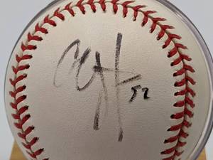lot 52 image: C. C. Sabathia Hand-Signed Baseball with Display