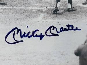 lot 62 image: Mickey Mantle Signed 8x10 Photo Framed