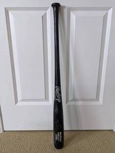 lot 24 image: Randy Bush Minnesota Twins Game-Used and  Hand-Signed Baseball Bat w Certification