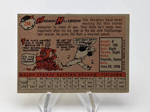 lot 8 image: 1958 Harmon Killebrew Topps Baseball Card