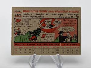 lot 9 image: 1956 Harmon Killebrew 2nd Year Topps Baseball Card