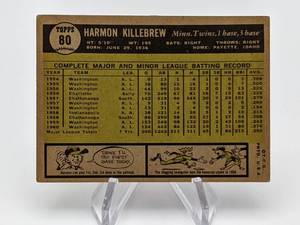 lot 12 image: 1961 Harmon Killebrew Topps Baseball Card