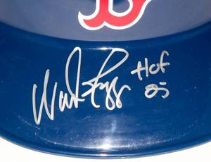 lot 73 image: Wade Boggs Signed Boston Red Sox Replica Batting Helmet JSA Certified
