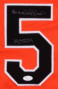 lot 75B image: Brooks Robinson Signed Orioles Orange Jersey JSA Certified