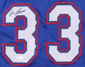 lot 73D image: Jose Canseco Signed Rangers Blue Jersey JSA Certified