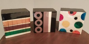3 Hand Painted Wall Art Pieces by Ante Schofield