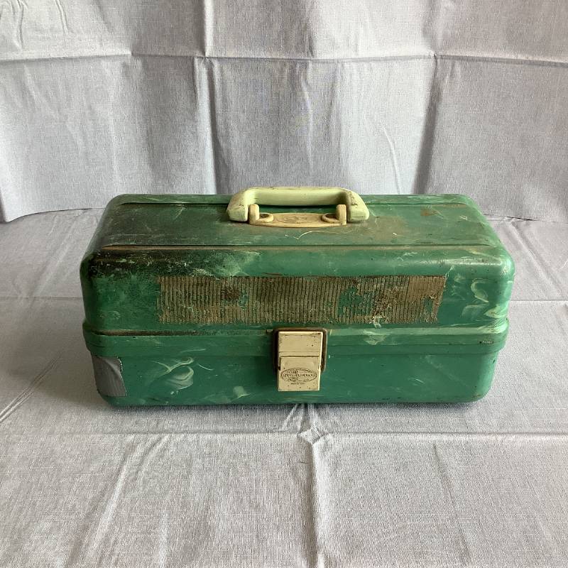 Green Tool Box With Assortment of Wrenches