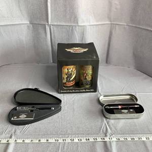 Harley Davidson Glass Collection and Pen Collection