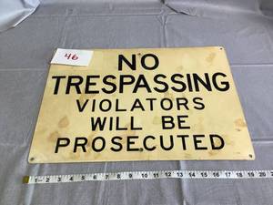 No Trespassing Sign, Metal Signage