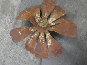 Rusty Flower Stake 46 tall...