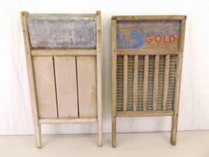 2 Antique Washboards
