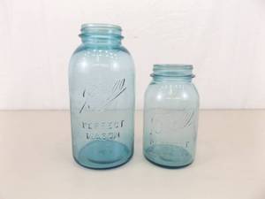 Lot of 2 Larger Ball Mason Jars