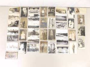Large Lot of Antique and Vintage RPPC (Real Photo Postcards)