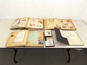 Lot of Vintage 1950s Scrapbook Albums, Valentines, Holiday Cards, etc.