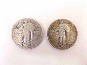 2 Walking Liberty Quarters
