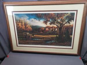 lot 1 image: Terry Redlin Framed Print Wednesday Afternoon #6535 of 6800