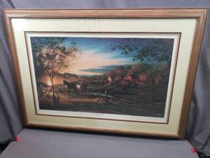 lot 3 image: Terry Redlin Framed Print  Morning Rounds #2693 or 6800