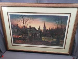 lot 4 image: Terry Redlin Framed Print  Office Hours  #2819 of 6800