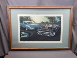 lot 10 image: R.A. Cadaret Print The Classic Chevys 1957 #234 of 1000