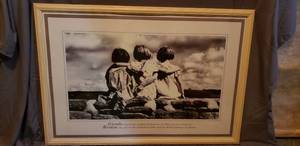 lot 37 image: 3 Girls Sitting, Friends Print