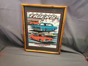 lot 298 image: Prowlin Tigers Screen Print Framed