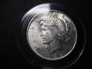 3. 1922-P Silver Peace Dollar with Cartwheel effect and Original Mint Luster - High Grade Coin