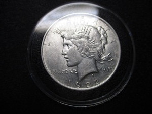4. 1922-P Silver Peace Dollar with Cartwheel effect and Original Mint Luster - High Grade Coin