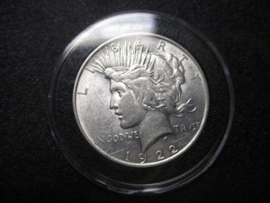 5. 1922-P Silver Peace Dollar with Cartwheel effect and Original Mint Luster - High Grade Coin