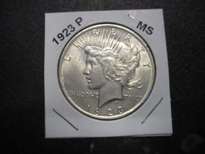 11. 1923-P Silver Peace Dollar with Cartwheel effect and Original Mint Luster - High Grade Coin