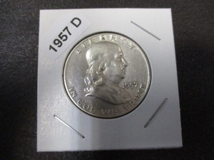 14. 1957-D Franklin Silver Half Dollar