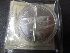 44. 2000 History of Aviation Silver Commemorative Coin - Army Curtiss R3C-2
