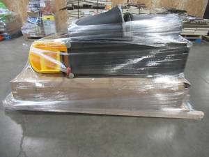 lot 302 image: LARGE WHOLESALESALVAGE PALLET (Approximately 7 Pieces) Of Janitorial Equipment, Gazebo Parts, Garage Items and More