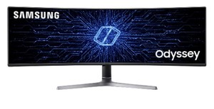 lot 305 image: Samsung 49 QLED, C49RG90 Gaming Monitor with Dual QHD for the ultimate gaming experience.
