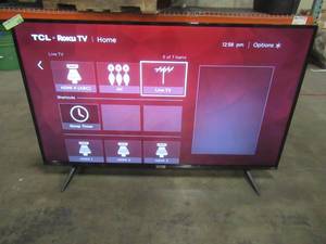 lot 307 image: TCL 50 in. Class 4-Series 4K UHD HDR Roku Smart TV 50S435 - With Remote in Nice Working condition.
