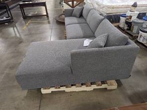 lot 383 image: Grey Sectional Couch