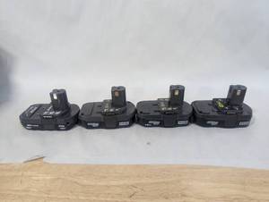 lot 391 image: (4 pack) Ryobi 1.3AH Batteries