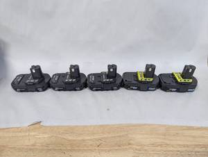 lot 392 image: (5 pack) Ryobi 2AH Batteries