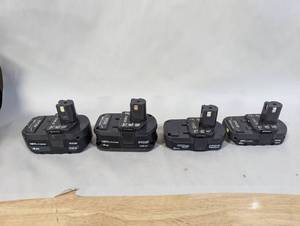 lot 395 image: (4 pack) Ryobi 4AH and 2AH Batteries