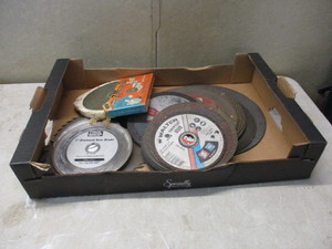 lot 34 image: lot of steel & masonry wheels